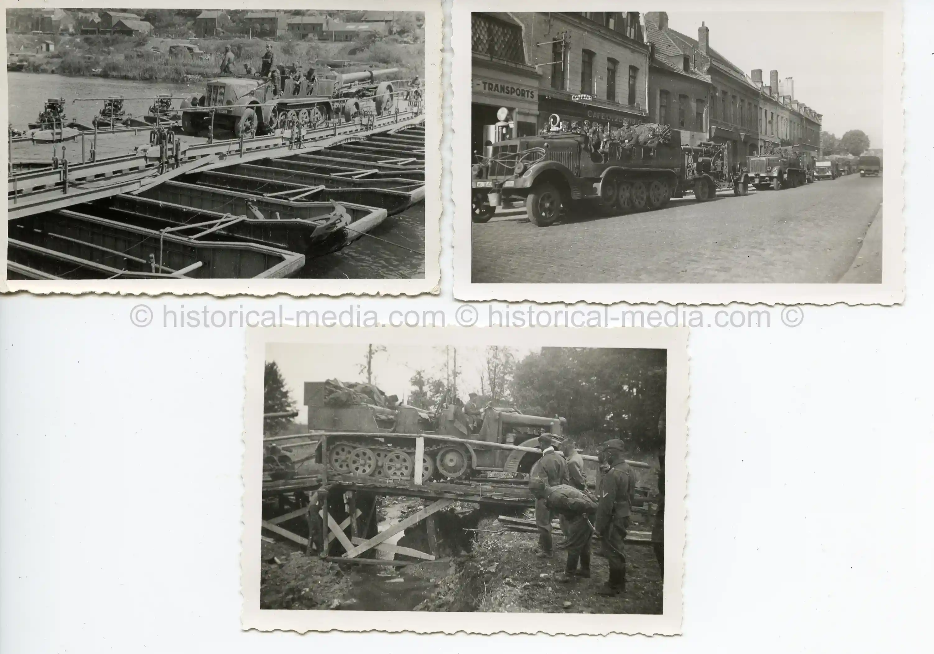 3X GERMAN PHOTOS OF HALFTRACKS IN THE FIELD