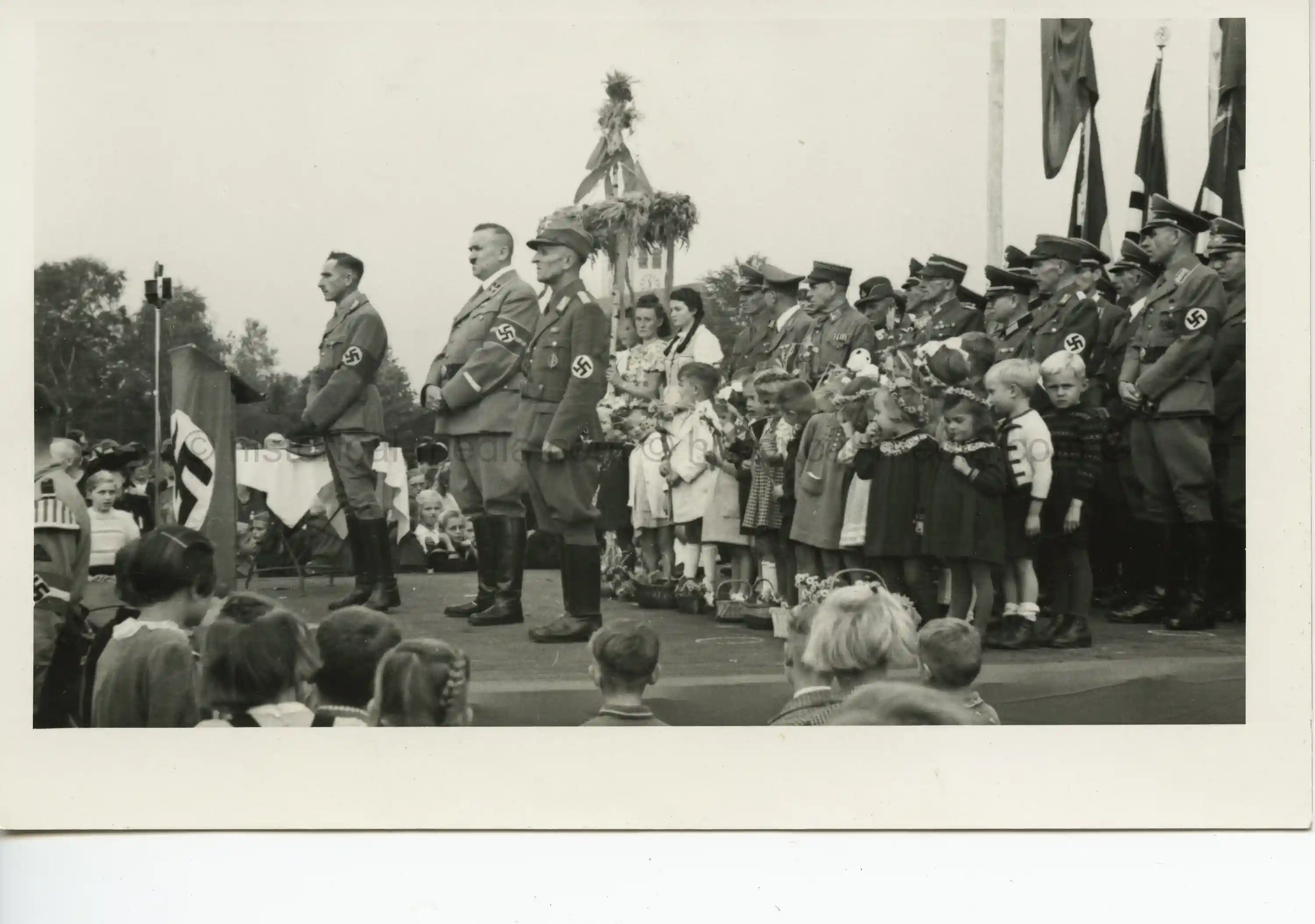 GERMAN PHOTO OF A HITLER JUGEND/SA CEREMONY