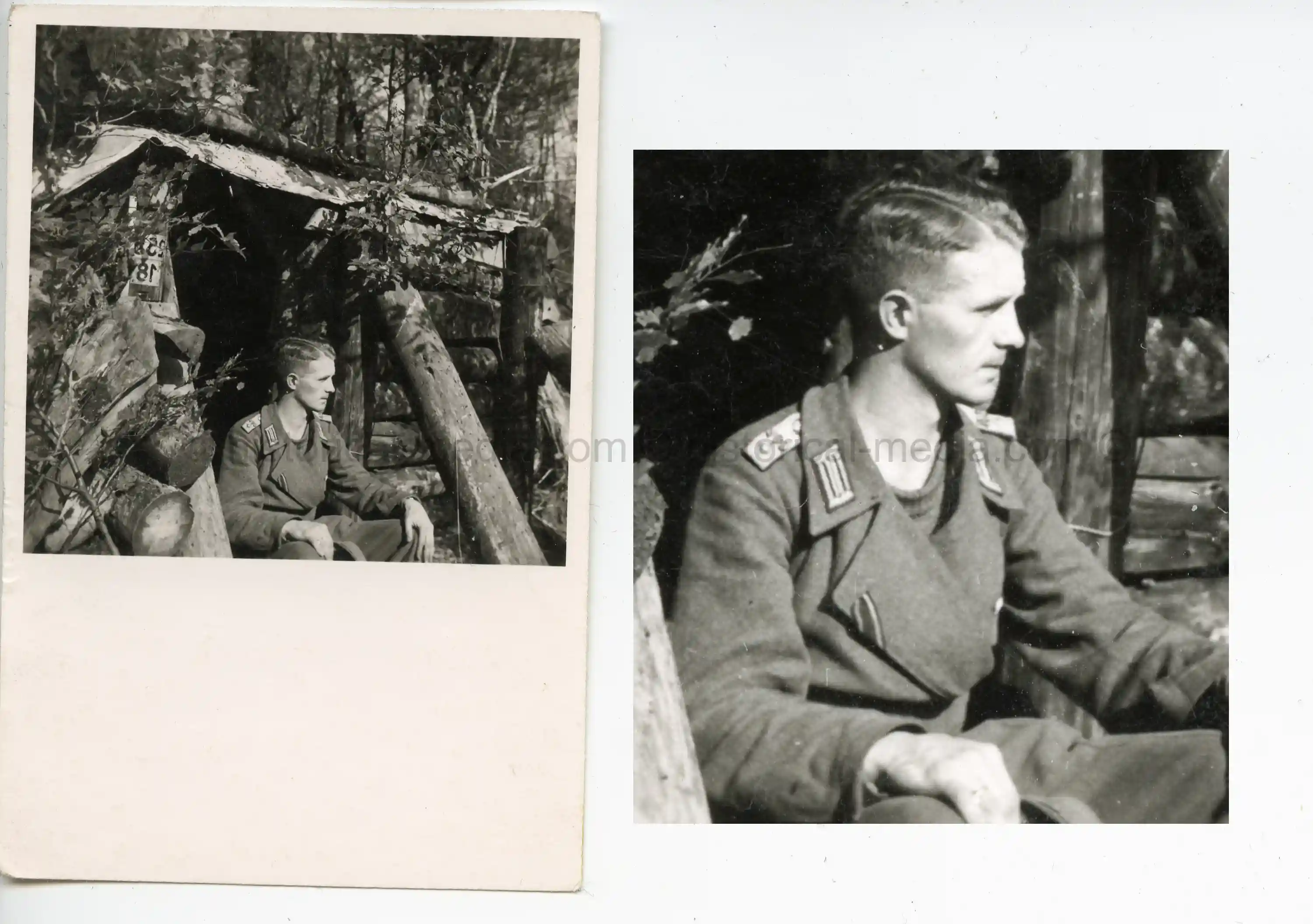 PHOTO OF STUG MAN WEARING FELDGRAU TUNIC IN FIELD