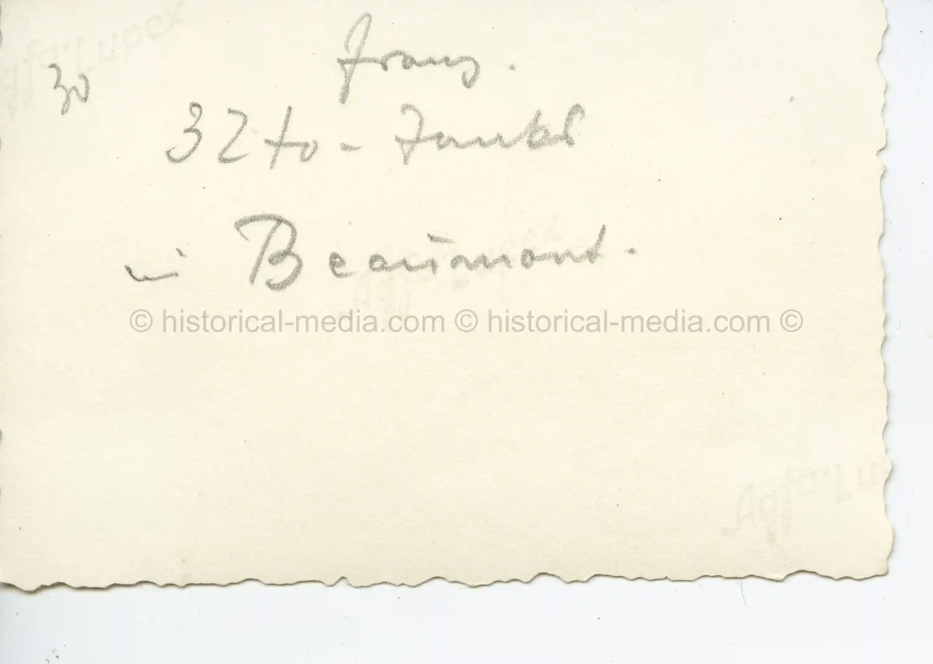 PHOTO OF GERMAN SOLDIERS POSE BY FRENCH B-1 TANKS - 1940 BEAUMONT