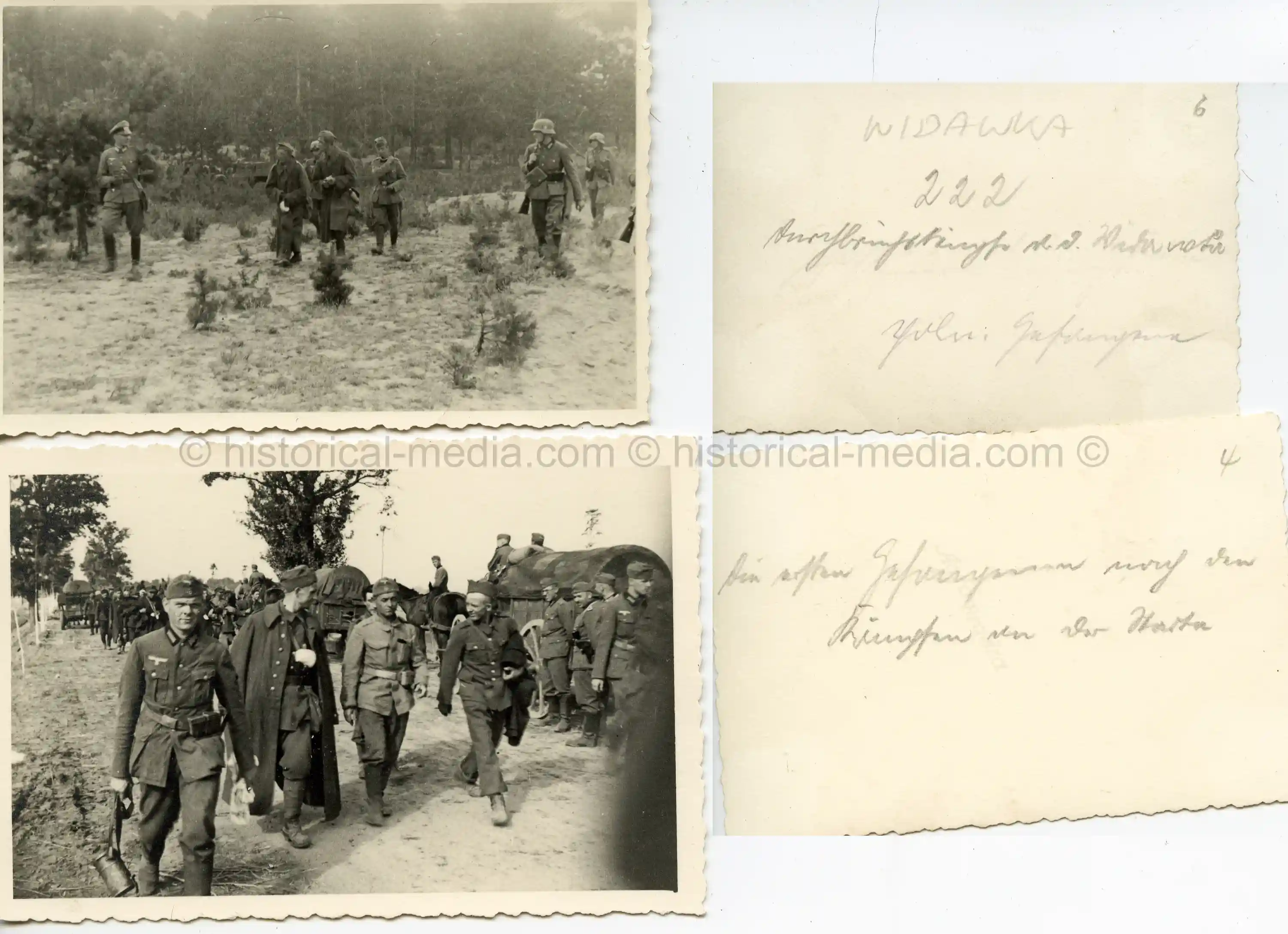 2X PHOTOS OF POLISH POWS ON THE MARCH