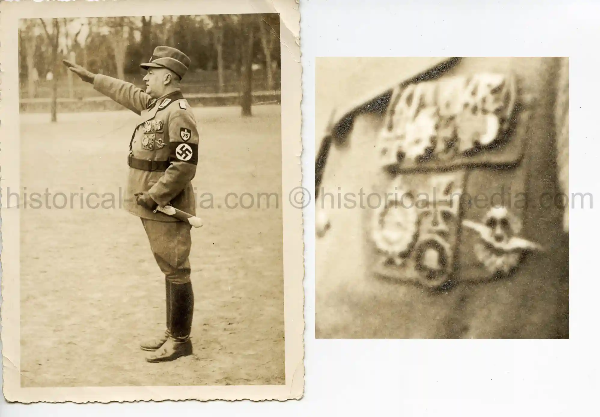 FIELD PORTRAIT PHOTO RAD OFFICER W/ MANY WWI AVIATION MEDALS