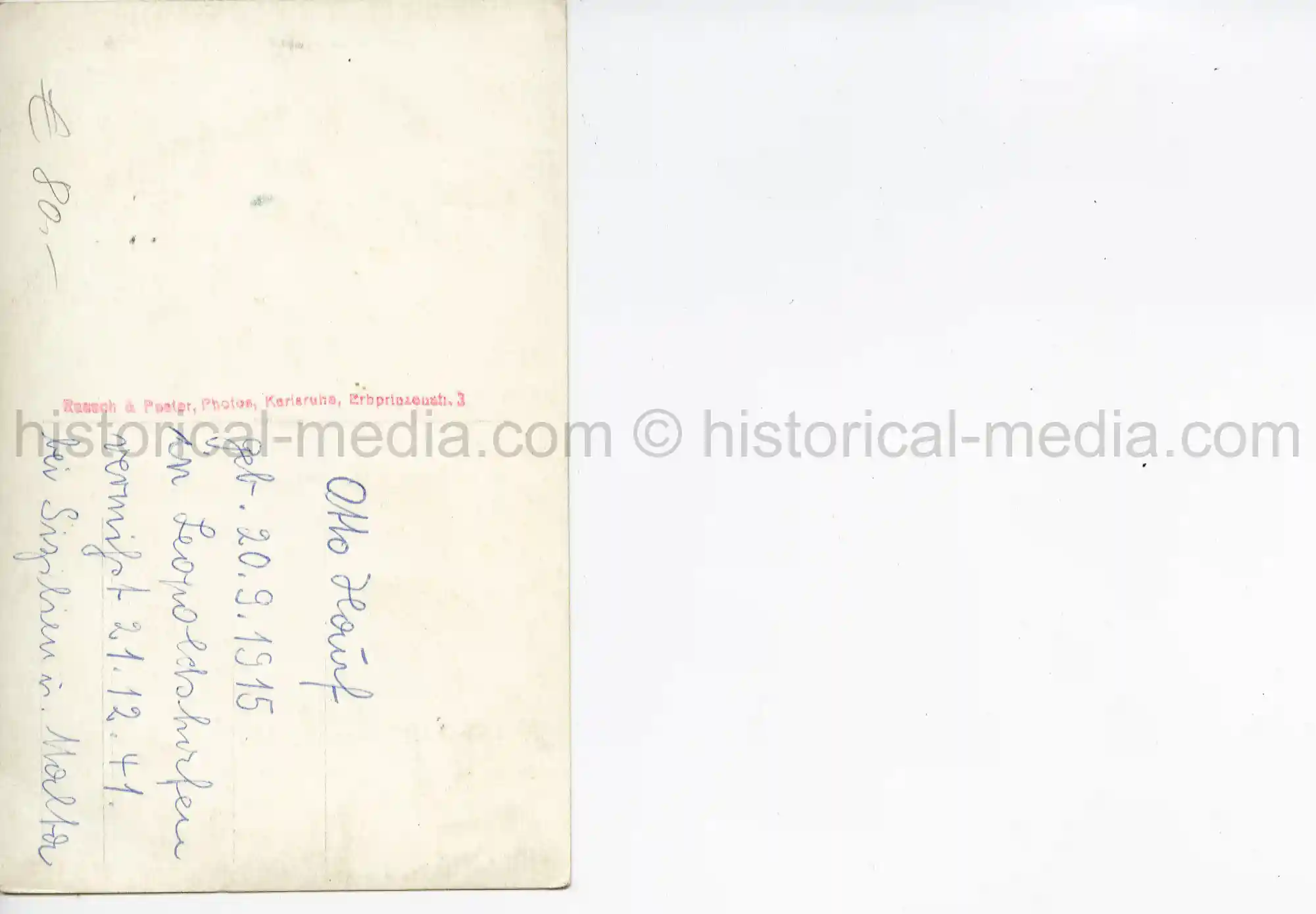 STUDIO PORTRAIT PHOTO - OTTO HAUF- NJG2 -Ju 88C-2 Werk # 0773 