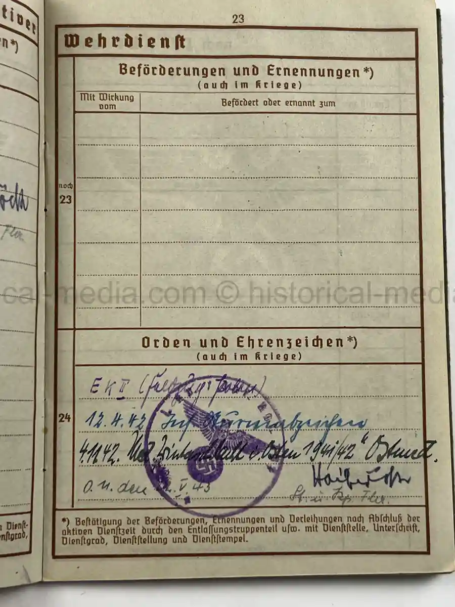 WEHRPASS – GEBIRGSJÄGER – ANTON HENDLINGER – JÄGER REGT. 207 – POLENFELDZUG – FRANKREICHFELDZUG – OSTFRONT – EKII – KUBANSCHILD – KIA 25.5.1943 BRYANSK AREA