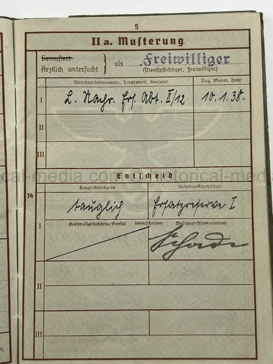 WEHRPASS – GERHARD FRANKE – INF. REGT. 67 – 23. INFANTERIE-DIVISION – POLENFELDZUG – WESTFELDZUG – OSTFRONT – WOUNDED 1941