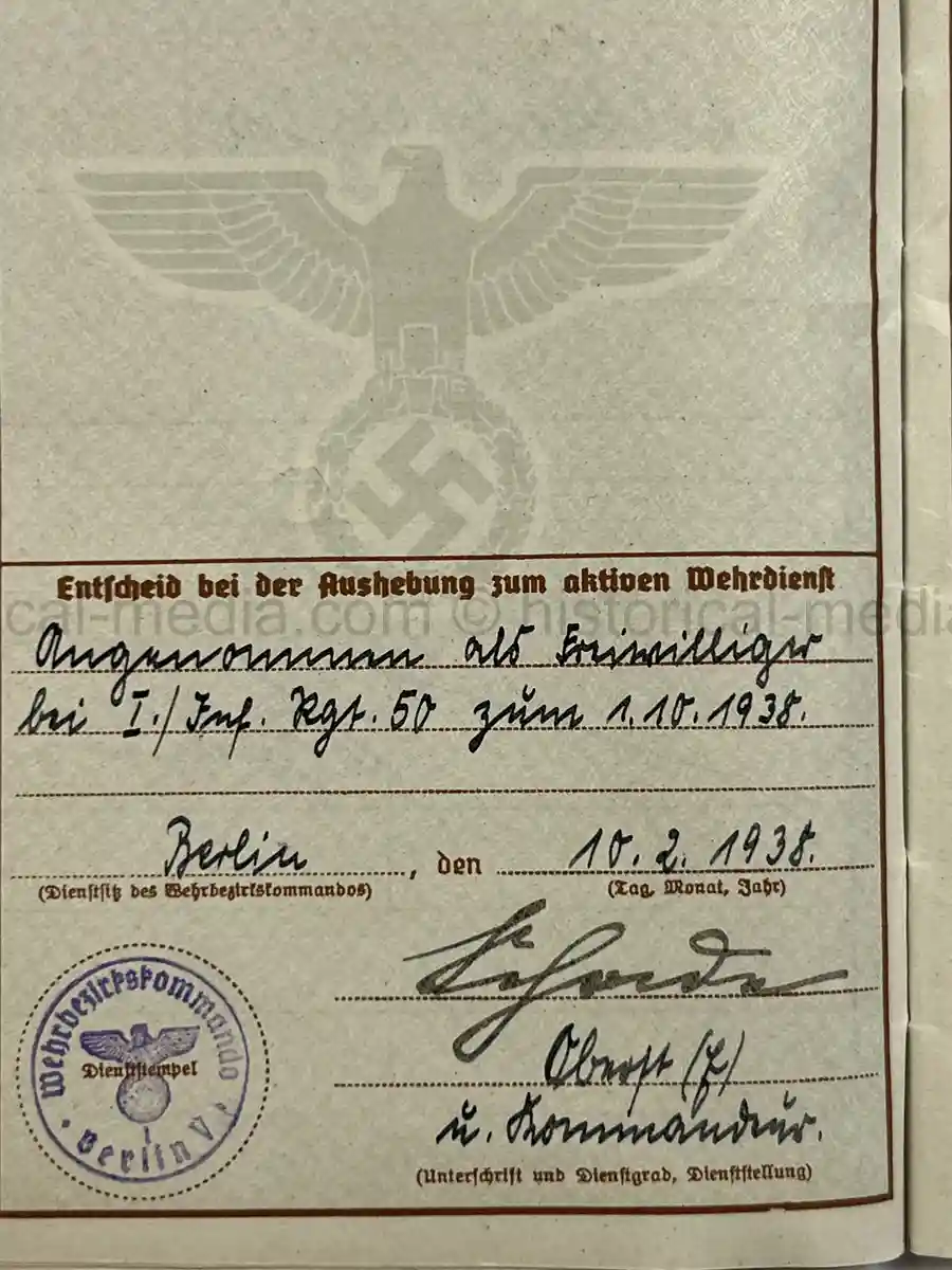 WEHRPASS – GERHARD FRANKE – INF. REGT. 67 – 23. INFANTERIE-DIVISION – POLENFELDZUG – WESTFELDZUG – OSTFRONT – WOUNDED 1941