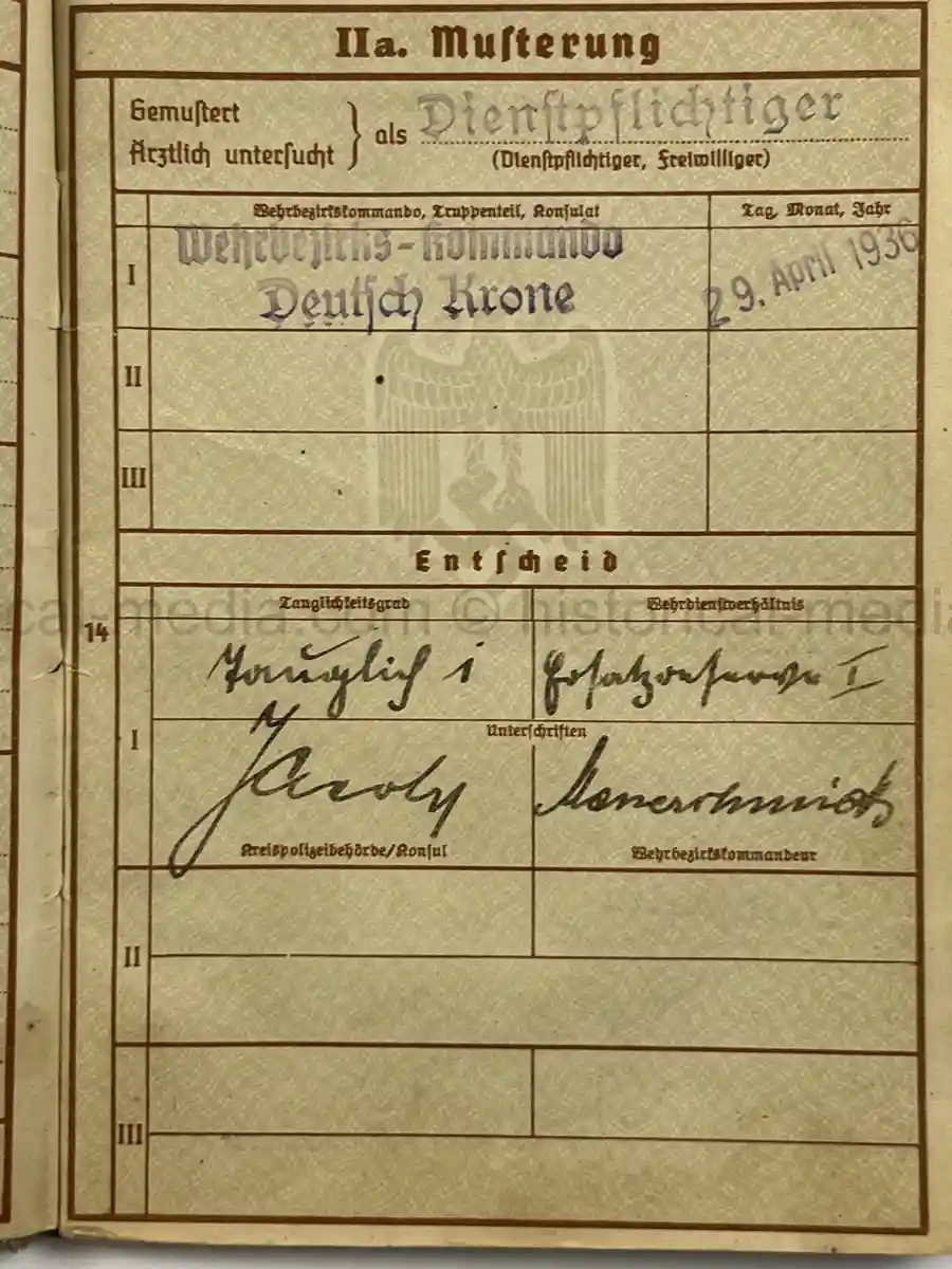 WEHRPASS – FRANZ ZAKRZEWSKI - 23. INFANTERIE-DIVISION – POLAND – FRANCE – OSTFRONT (HEERESGRUPPE NORD) – LENINGRAD / DEMJANSK – KIA NEWEL 1941 – POSTHUMOUS EK II