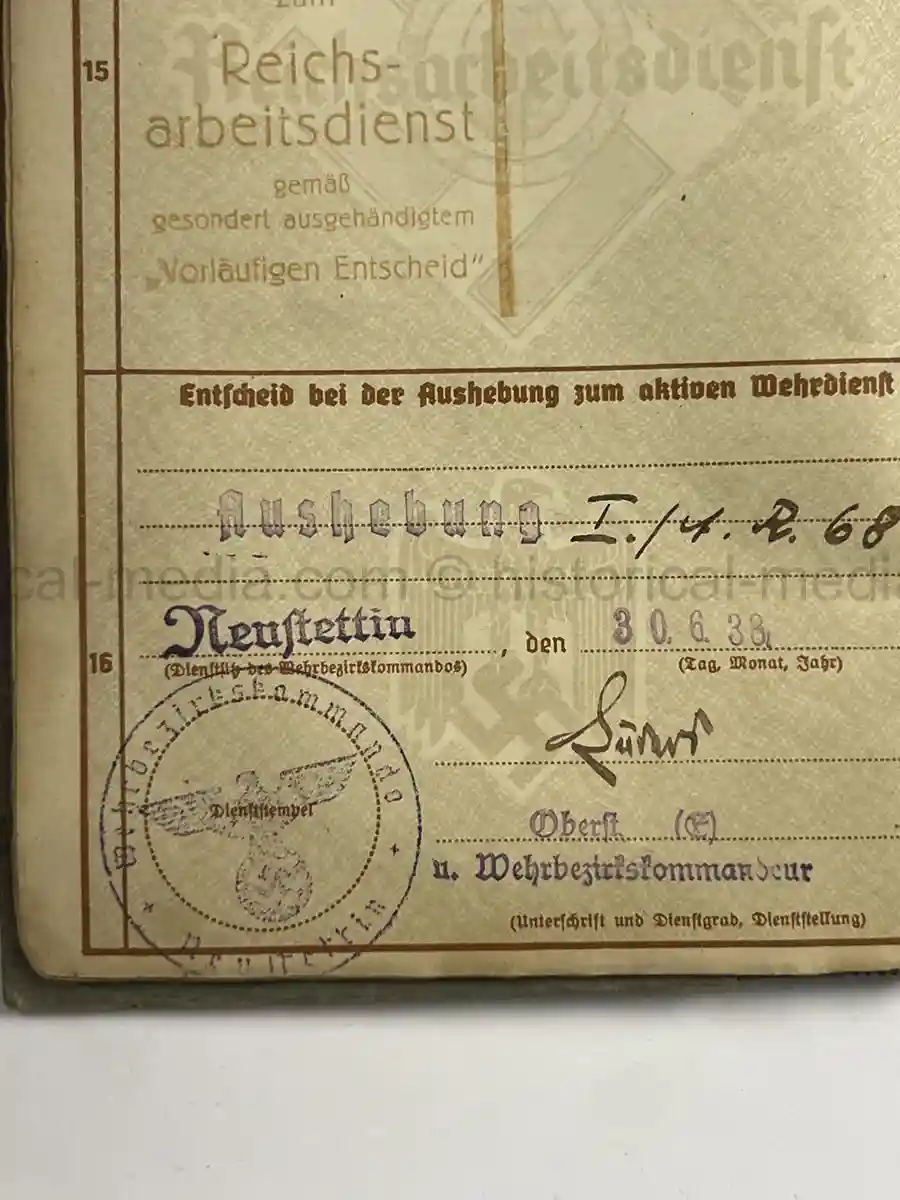 WEHRPASS – FRANZ ZAKRZEWSKI - 23. INFANTERIE-DIVISION – POLAND – FRANCE – OSTFRONT (HEERESGRUPPE NORD) – LENINGRAD / DEMJANSK – KIA NEWEL 1941 – POSTHUMOUS EK II