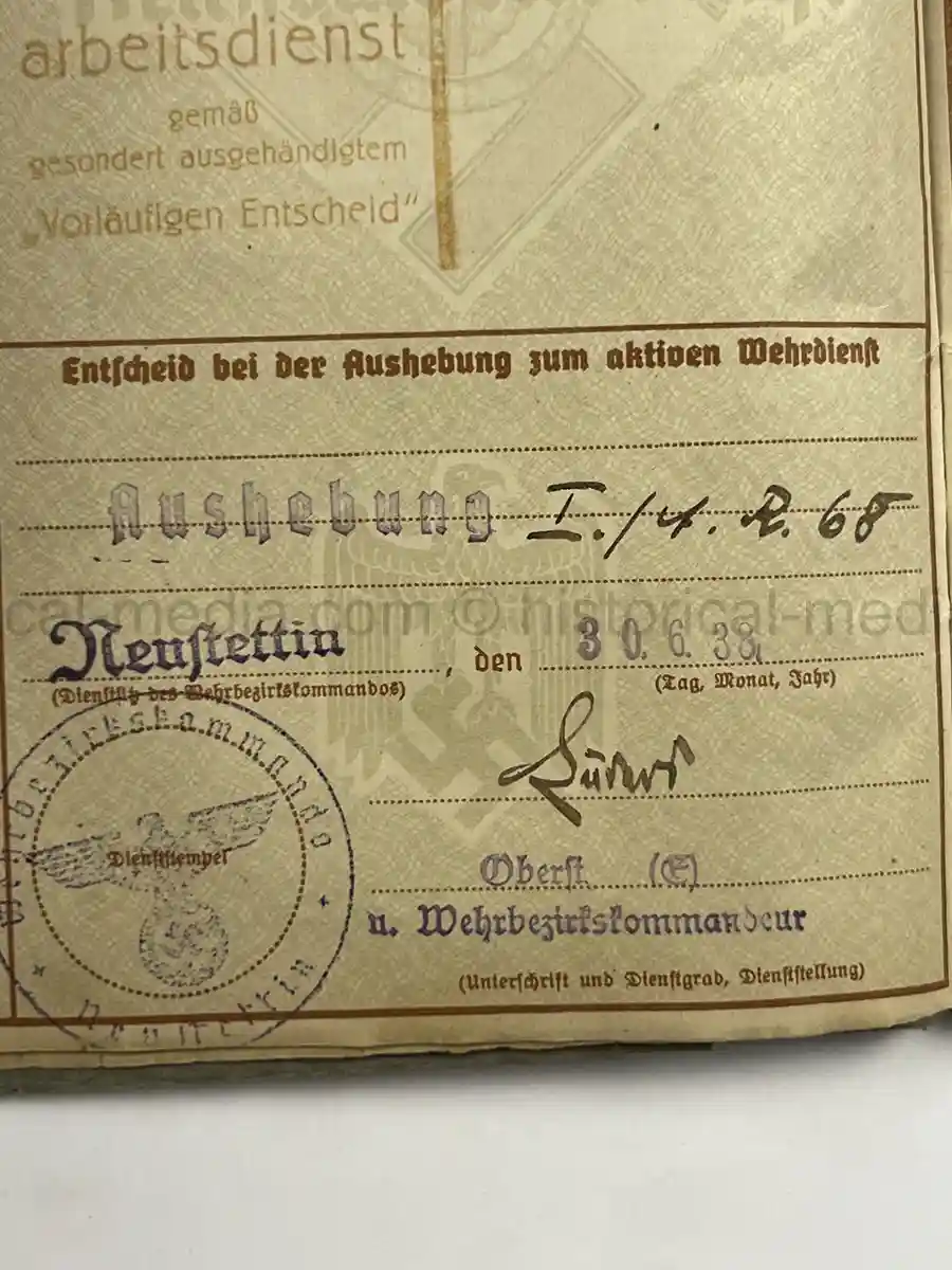 WEHRPASS – FRANZ ZAKRZEWSKI - 23. INFANTERIE-DIVISION – POLAND – FRANCE – OSTFRONT (HEERESGRUPPE NORD) – LENINGRAD / DEMJANSK – KIA NEWEL 1941 – POSTHUMOUS EK II