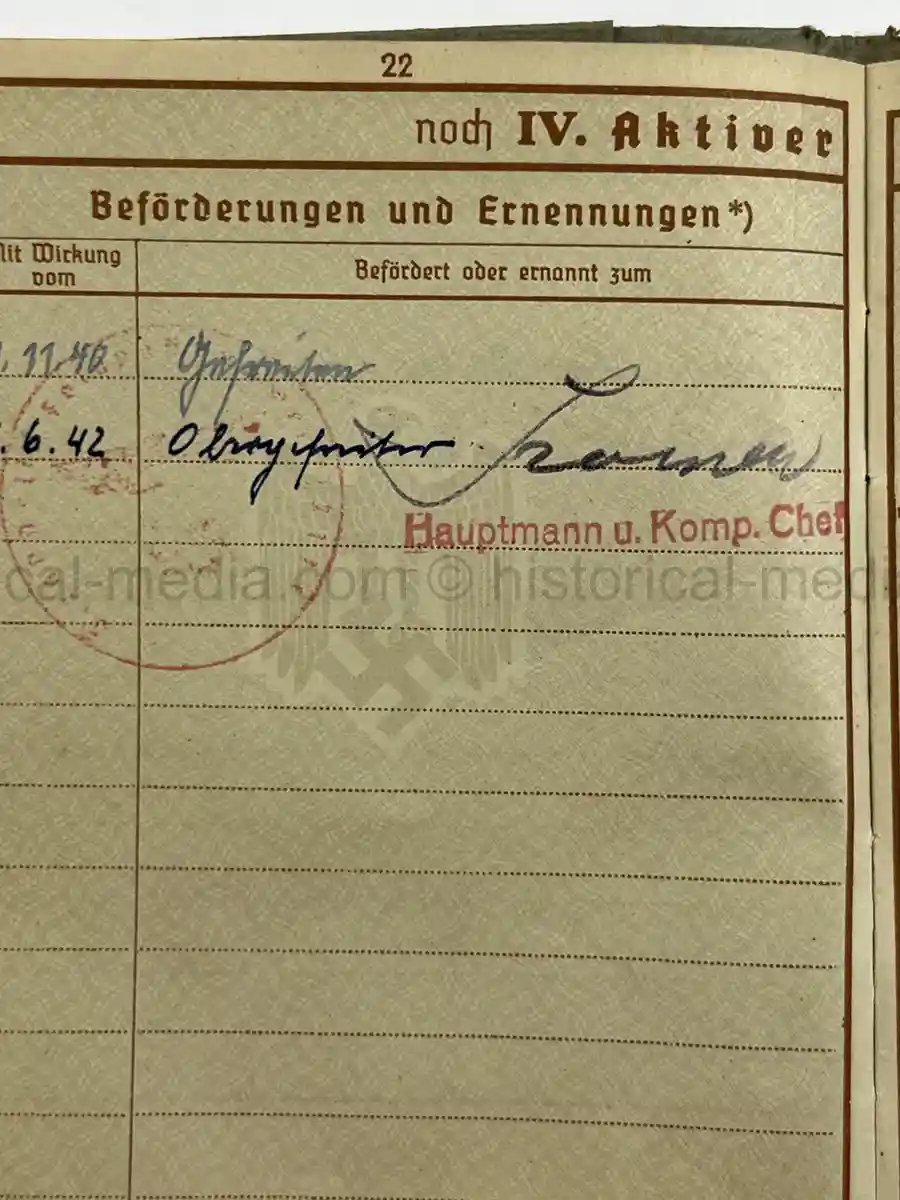 WEHRPASS – FRANZ ZAKRZEWSKI - 23. INFANTERIE-DIVISION – POLAND – FRANCE – OSTFRONT (HEERESGRUPPE NORD) – LENINGRAD / DEMJANSK – KIA NEWEL 1941 – POSTHUMOUS EK II