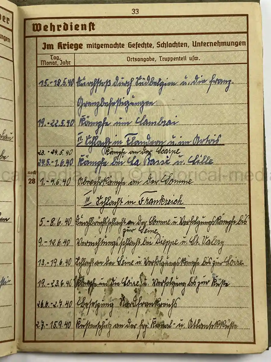 WEHRPASS – FRANZ ZAKRZEWSKI - 23. INFANTERIE-DIVISION – POLAND – FRANCE – OSTFRONT (HEERESGRUPPE NORD) – LENINGRAD / DEMJANSK – KIA NEWEL 1941 – POSTHUMOUS EK II