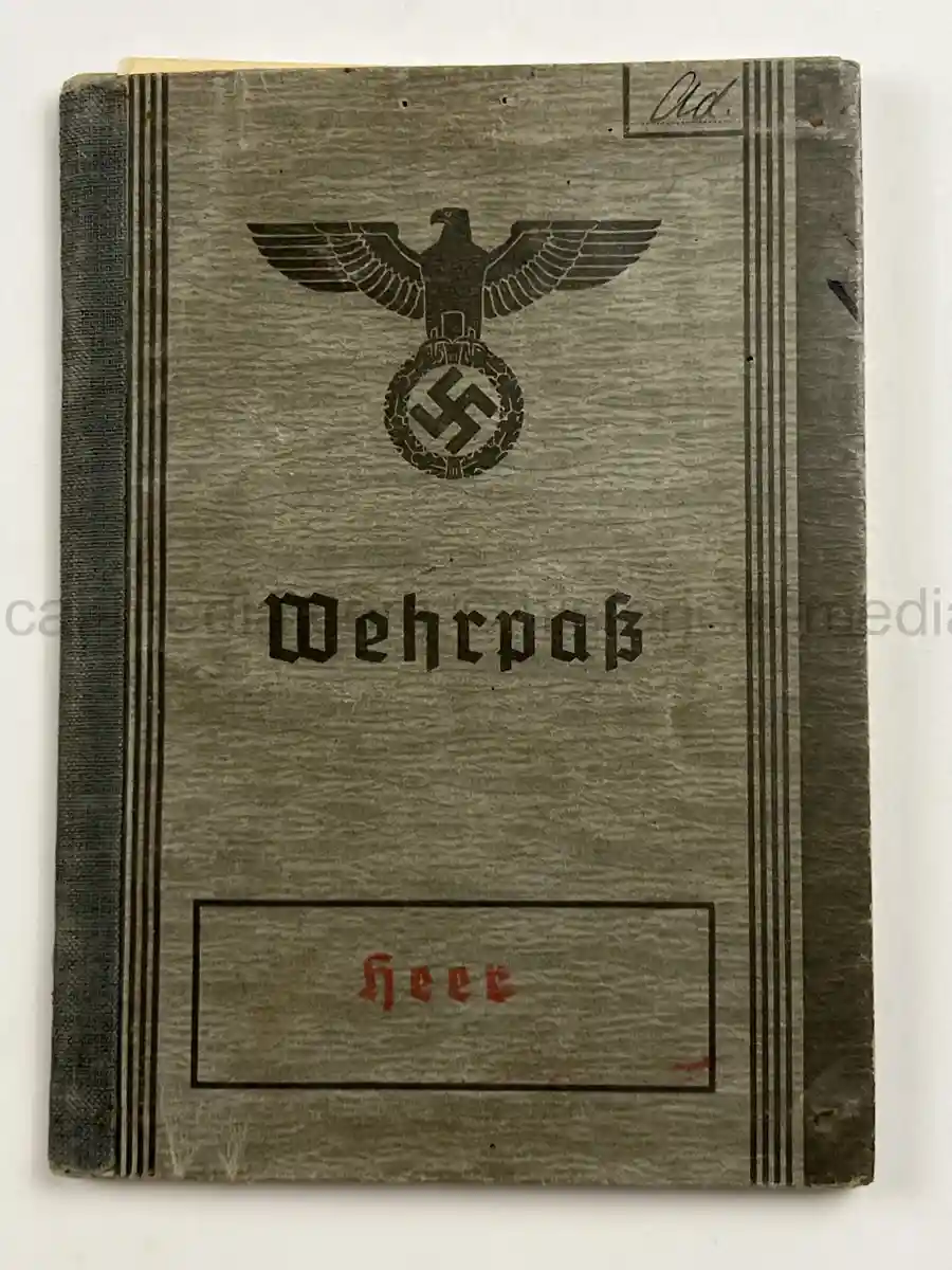 WEHRPASS – WALTER ADAM - 60. + 8. INFANTERIE DIVISION - POLENFELDZUG – WESTFELDZUG – VOLKSSTURM 1944