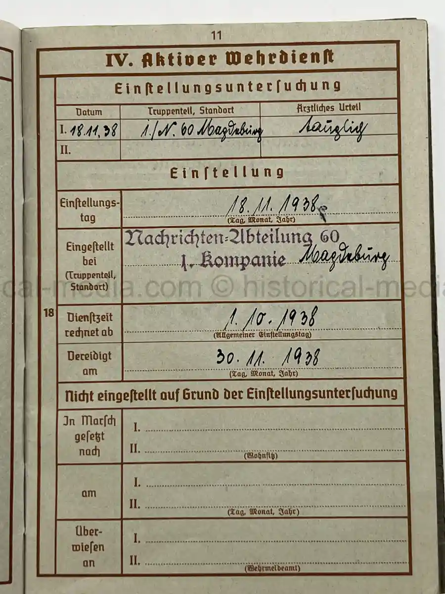 WEHRPASS – WALTER ADAM - 60. + 8. INFANTERIE DIVISION - POLENFELDZUG – WESTFELDZUG – VOLKSSTURM 1944