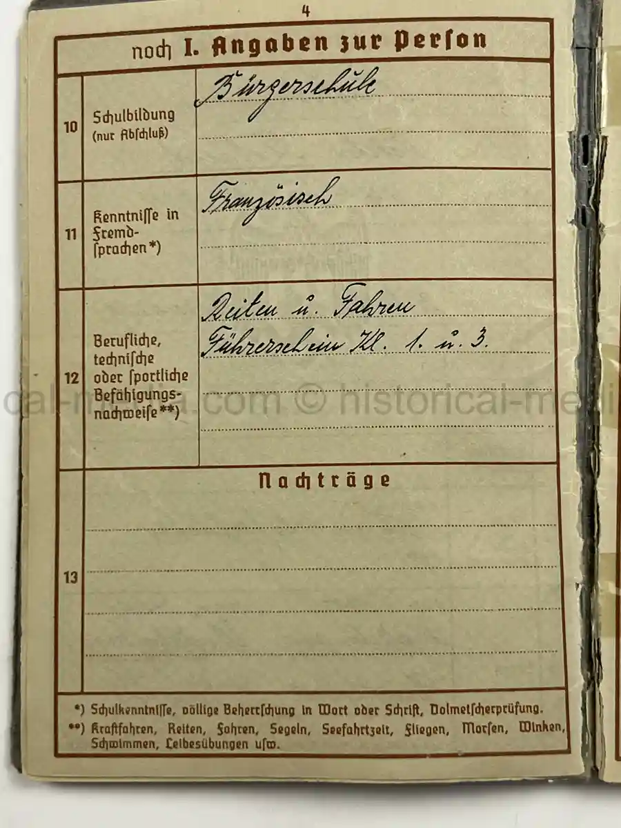 WEHRPASS & FÜHRERSCHEIN GROUP – HAUPTMANN VIKTOR ROLAND WINKELMANN – PANZER-ABWEHR-ABT. 563 – POLENFELDZUG – WARTHE FRONT