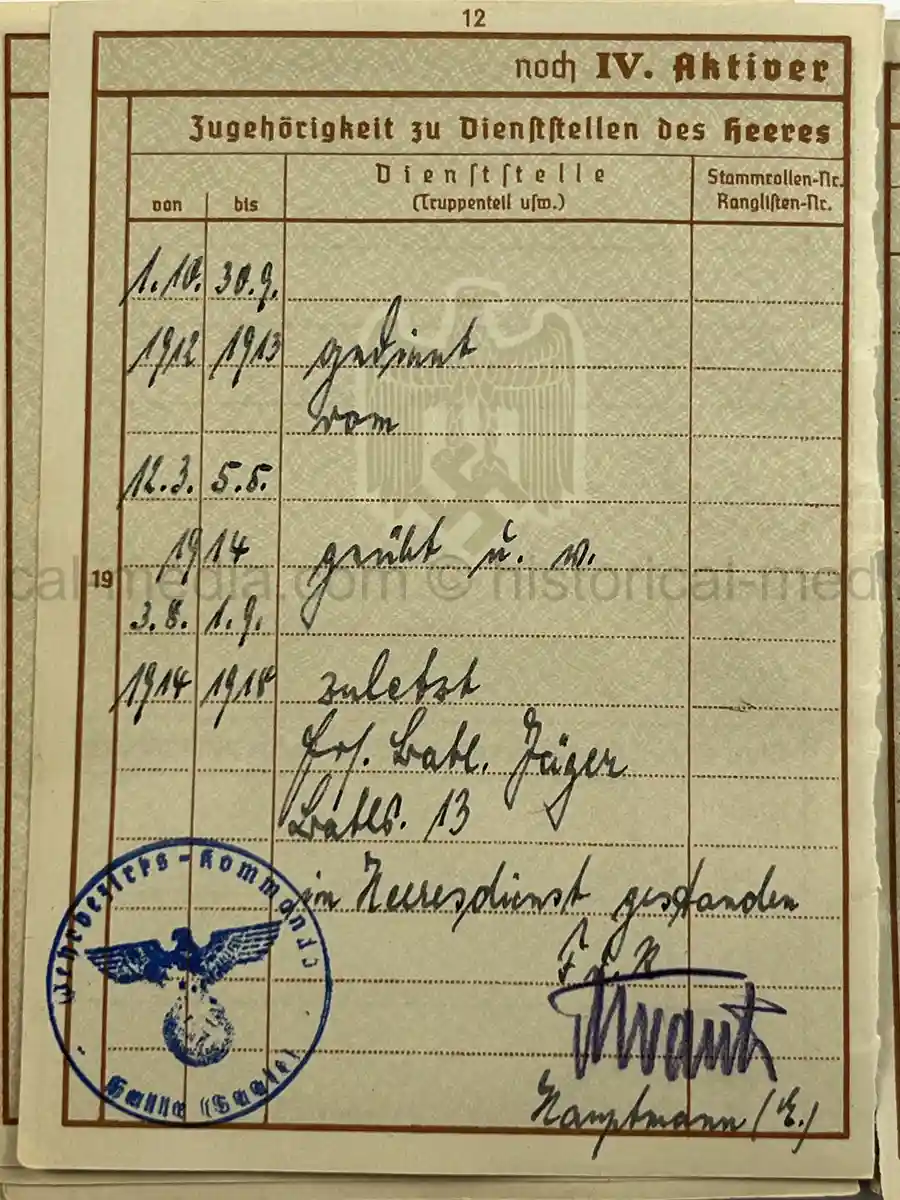 WEHRPASS & FÜHRERSCHEIN GROUP – HAUPTMANN VIKTOR ROLAND WINKELMANN – PANZER-ABWEHR-ABT. 563 – POLENFELDZUG – WARTHE FRONT