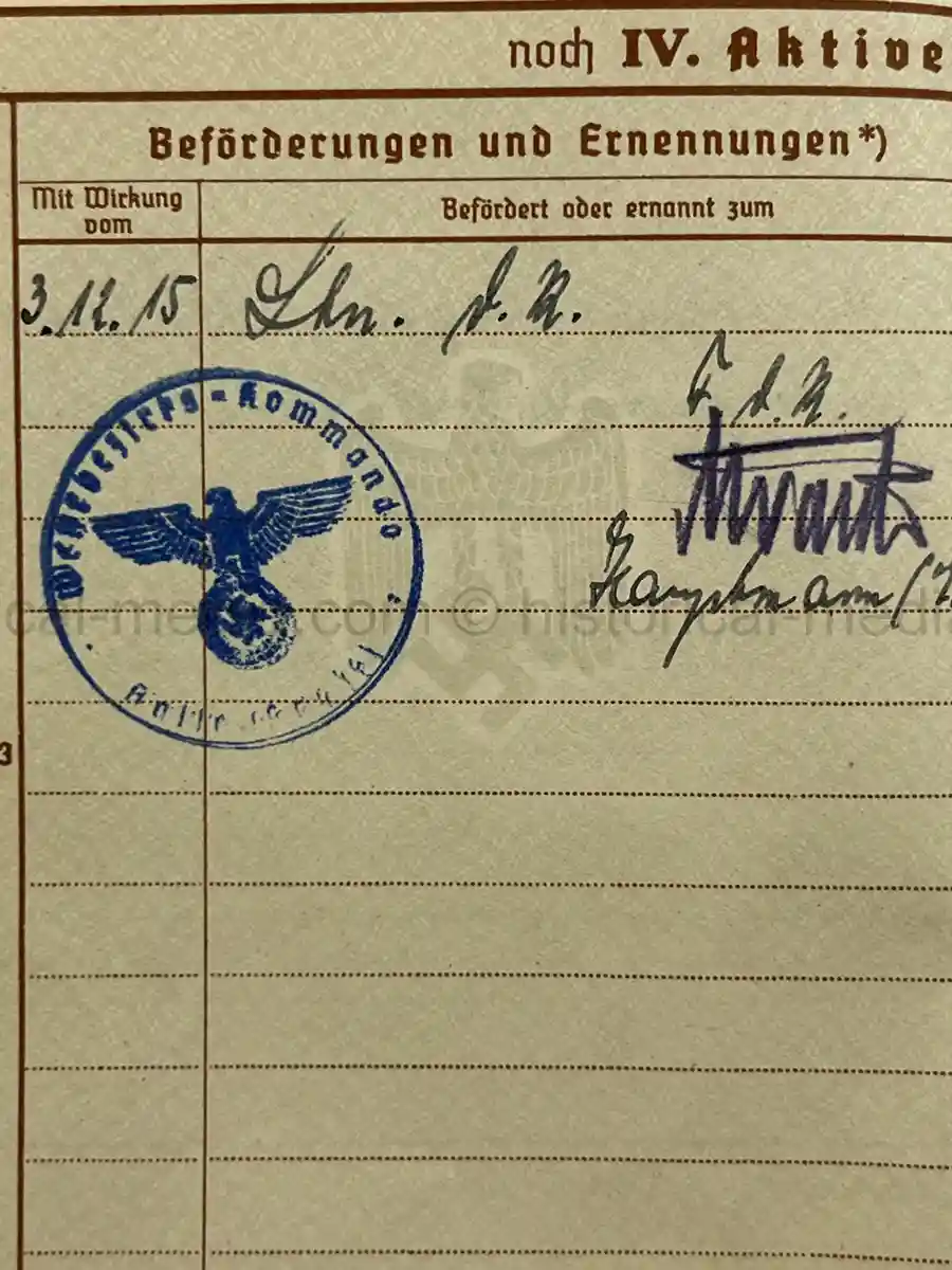 WEHRPASS & FÜHRERSCHEIN GROUP – HAUPTMANN VIKTOR ROLAND WINKELMANN – PANZER-ABWEHR-ABT. 563 – POLENFELDZUG – WARTHE FRONT