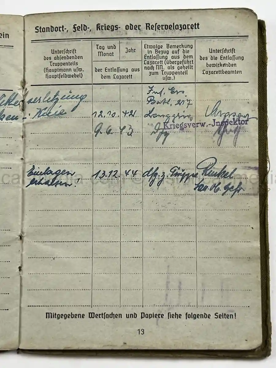 SOLDBUCH – ENGELBERT SICK – (SF.) PANZER-ARTILLERIE-REGIMENT 27 – 17. PANZER-DIVISION – EASTERN FRONT – WESPE / HUMMEL