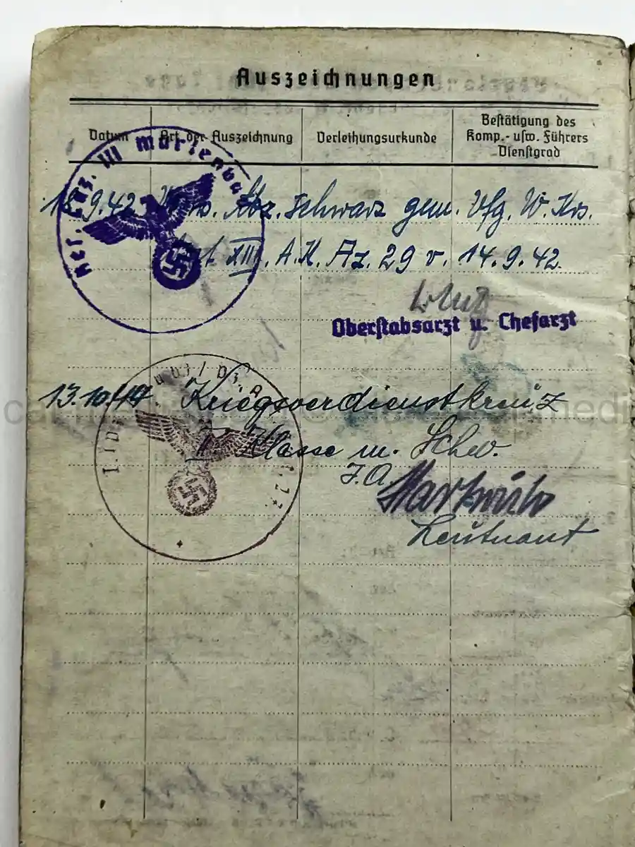 SOLDBUCH – ENGELBERT SICK – (SF.) PANZER-ARTILLERIE-REGIMENT 27 – 17. PANZER-DIVISION – EASTERN FRONT – WESPE / HUMMEL