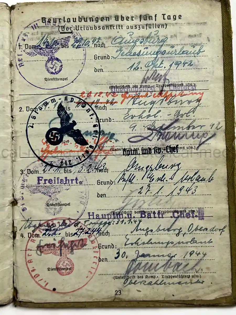 SOLDBUCH – ENGELBERT SICK – (SF.) PANZER-ARTILLERIE-REGIMENT 27 – 17. PANZER-DIVISION – EASTERN FRONT – WESPE / HUMMEL