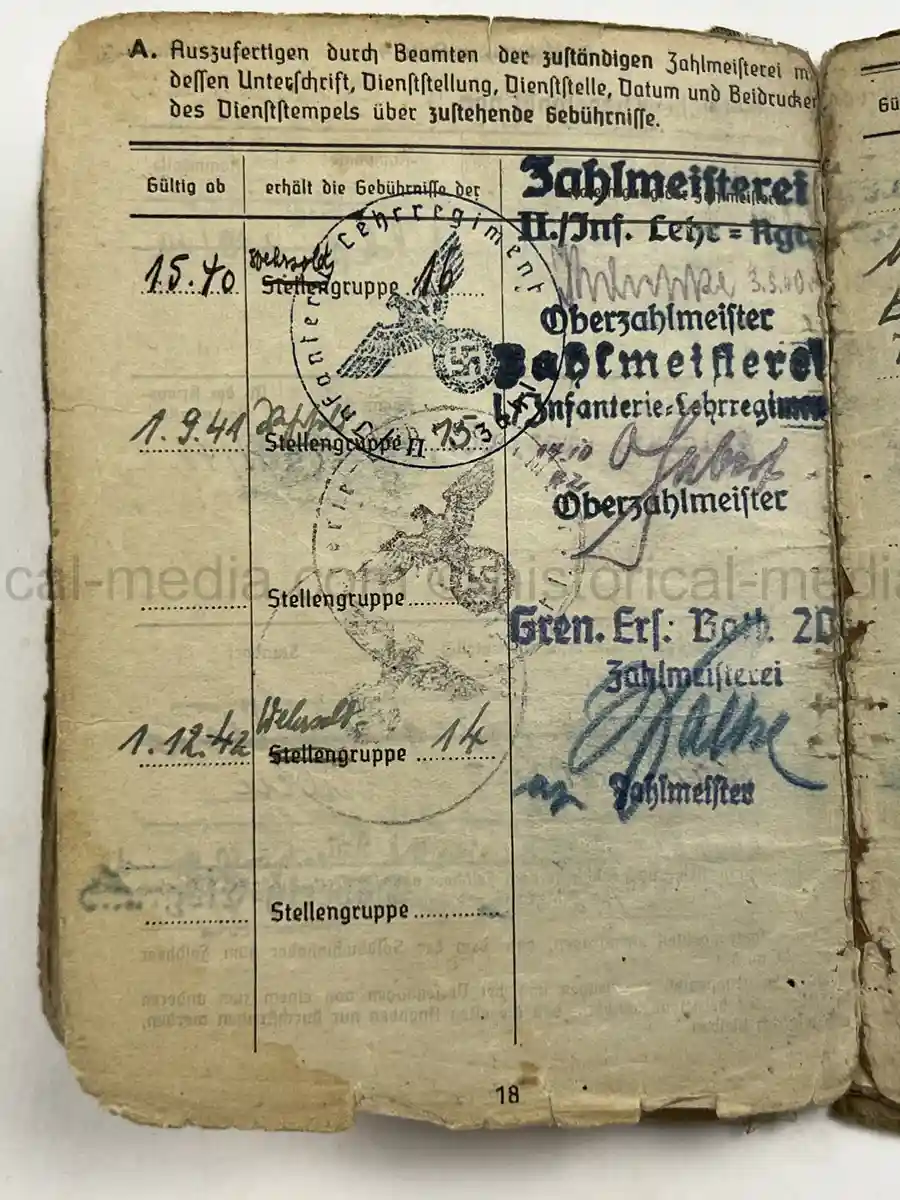 AFRIKAKORPS SOLDBUCH – RUDOLF SCHELENZ – INFANTERIE-LEHR-REGIMENT - LEHR BRIGADE (MOT.) 900 – AFRIKA (PANZER A.O.K. 5) - EXCHANGED POW