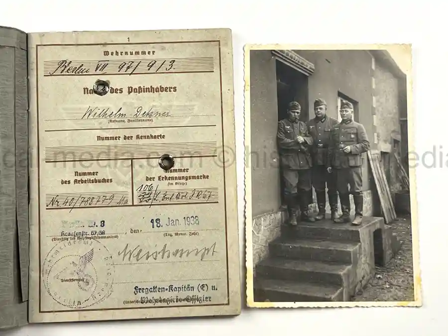 WEHRPASS – WILHELM DETZNER – OBERGEFREITER – 4. PANZER-DIVISION – 1939 POLAND CAMPAIGN