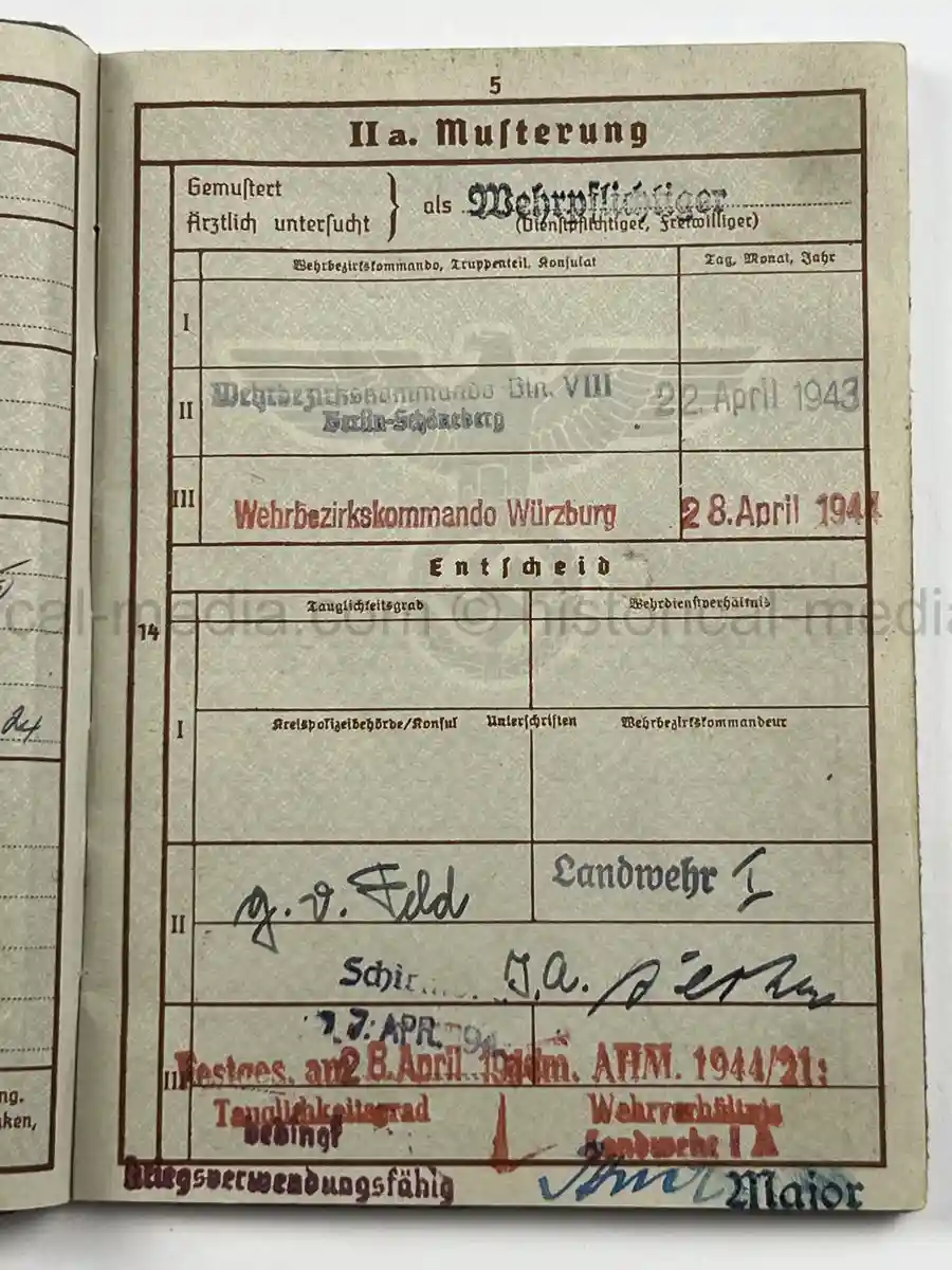 WEHRPASS – WILHELM DETZNER – OBERGEFREITER – 4. PANZER-DIVISION – 1939 POLAND CAMPAIGN