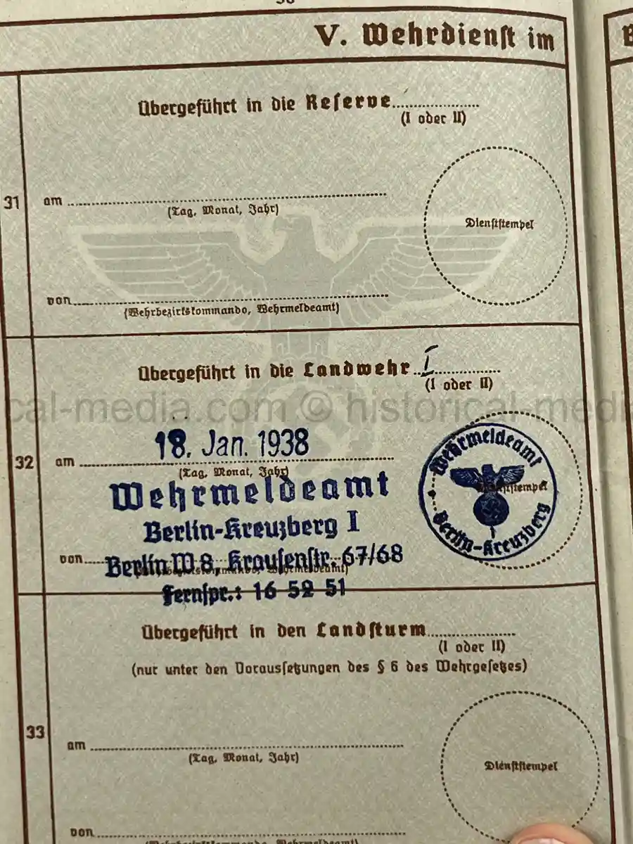 WEHRPASS – WILHELM DETZNER – OBERGEFREITER – 4. PANZER-DIVISION – 1939 POLAND CAMPAIGN