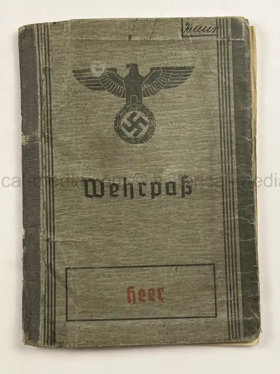 WEHRPASS – ERICH BAURIES – PIONIER-ZUG DER LANDESPOLIZEI DANZIG – WESTERPLATTE – 60. INFANTERIE-DIVISION