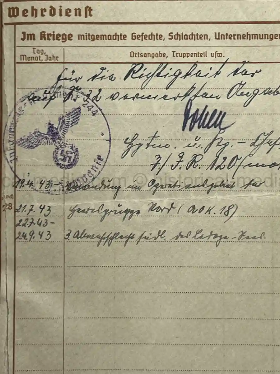 WEHRPASS – ERICH BAURIES – PIONIER-ZUG DER LANDESPOLIZEI DANZIG – WESTERPLATTE – 60. INFANTERIE-DIVISION