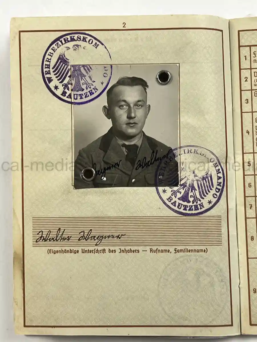 WEHRPASS – RUDOLF SASSE – ARTILLERIE-REGIMENT 229 (197. INF.-DIV.) – KIA MAY 8, 1944