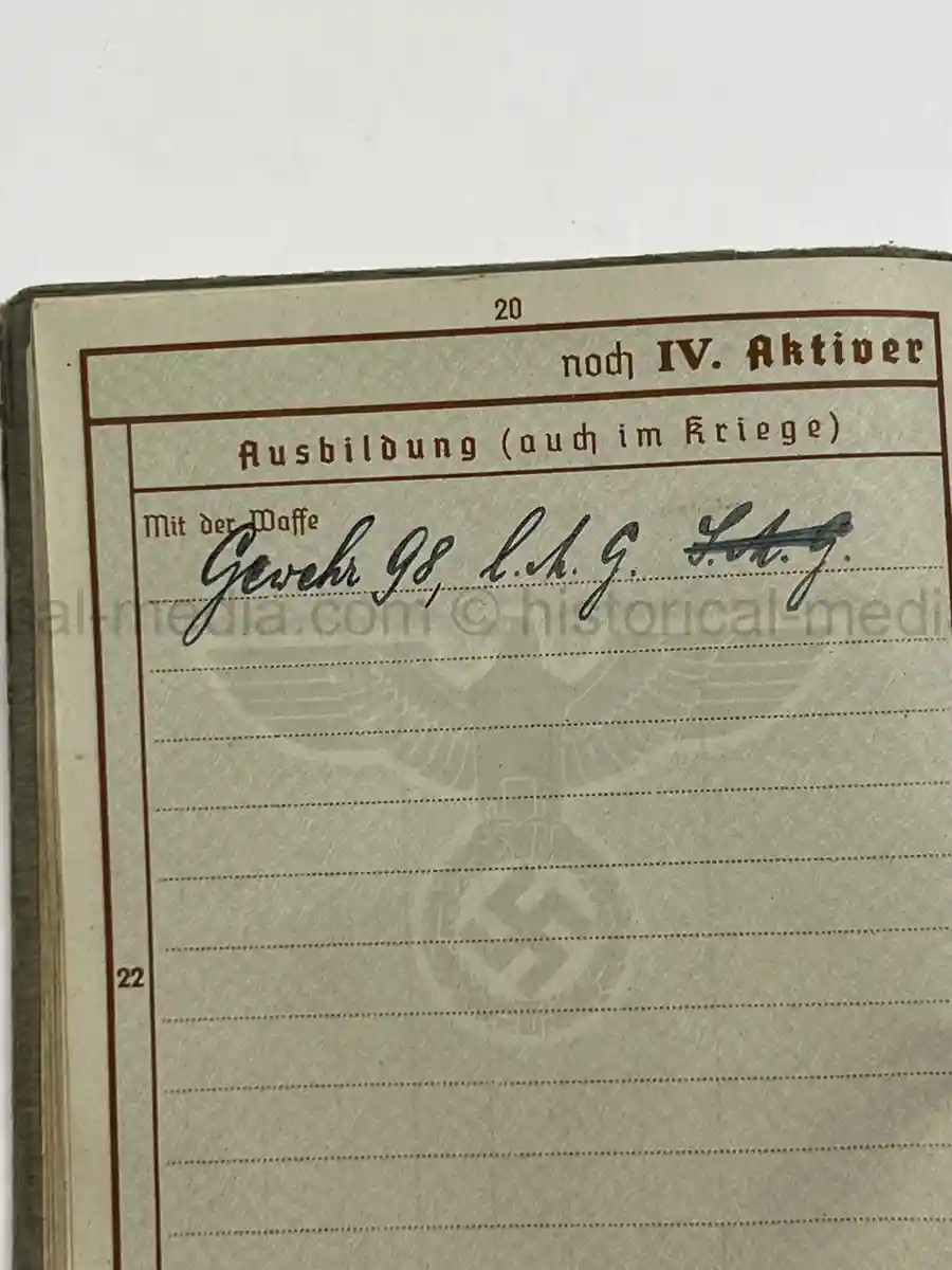 WEHRPASS – OTTO STIERLE – SCHÜTZEN-FELD-ERSATZ-KOMP. 46
