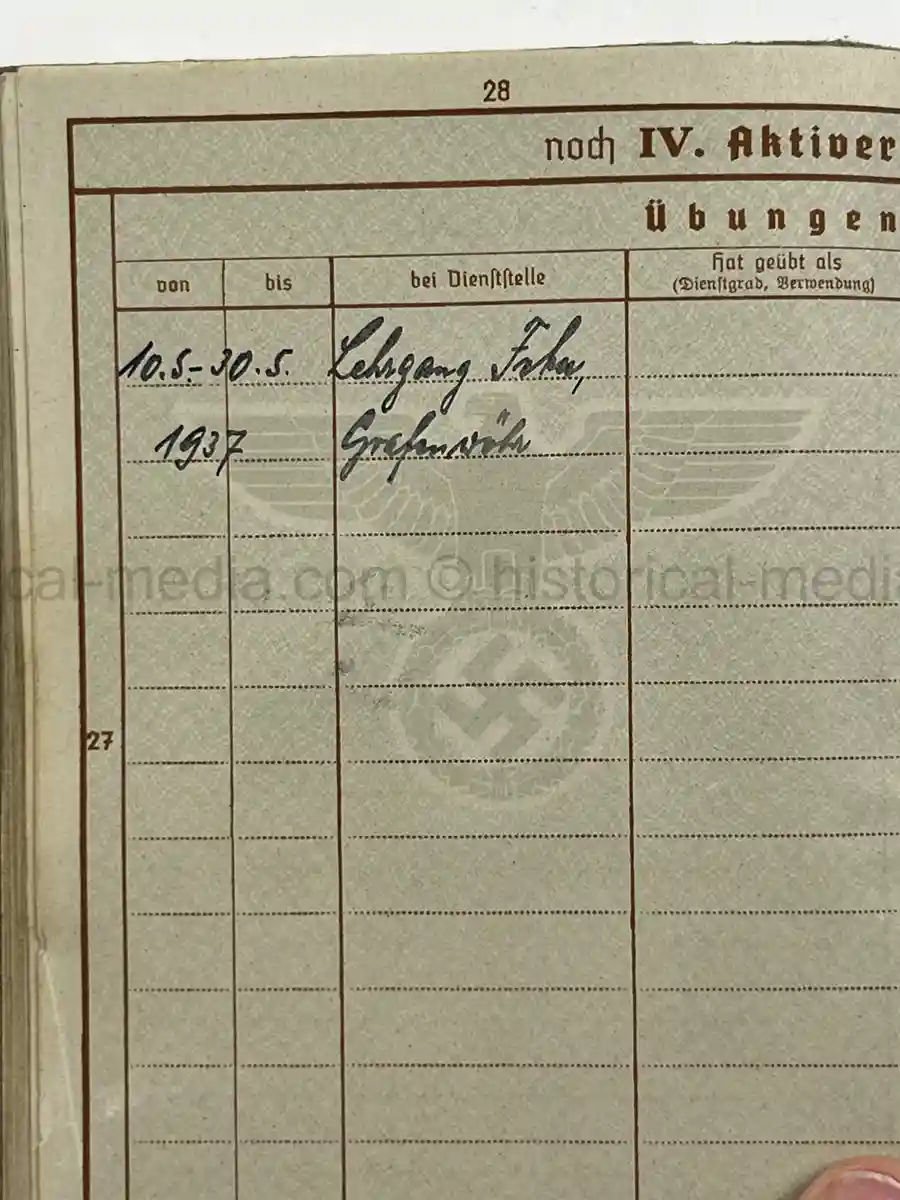 WEHRPASS – OTTO STIERLE – SCHÜTZEN-FELD-ERSATZ-KOMP. 46