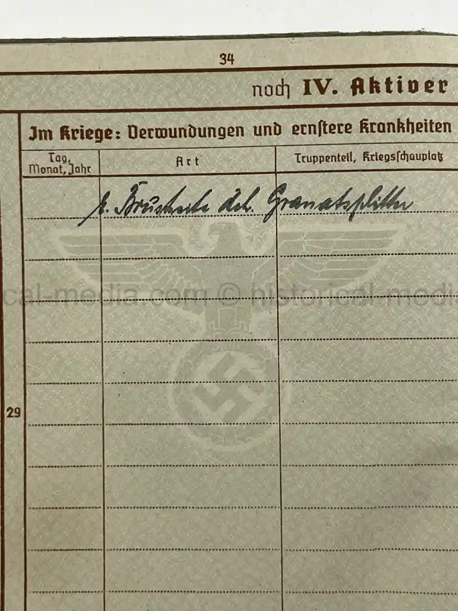 WEHRPASS – OTTO STIERLE – SCHÜTZEN-FELD-ERSATZ-KOMP. 46
