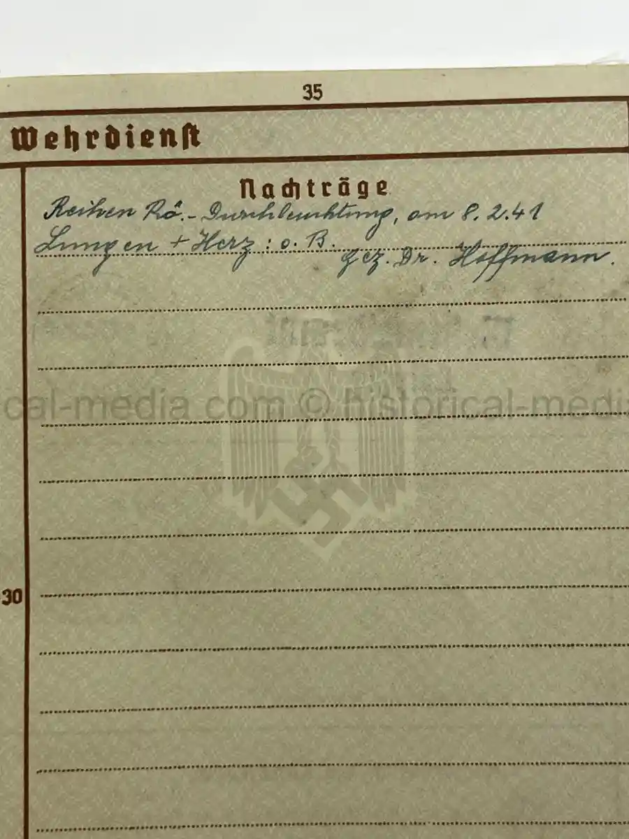 WEHRPASS - OBERSCHÜTZE HERBERT LAUE - INFANTERIE-REGIMENT (MOT.) 33 - 4. PANZER-DIVISION – POLAND, FRANCE, RUSSIA - KIA 22 AUGUST 1941