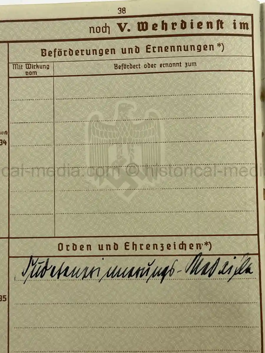 WEHRPASS - OBERSCHÜTZE HERBERT LAUE - INFANTERIE-REGIMENT (MOT.) 33 - 4. PANZER-DIVISION – POLAND, FRANCE, RUSSIA - KIA 22 AUGUST 1941