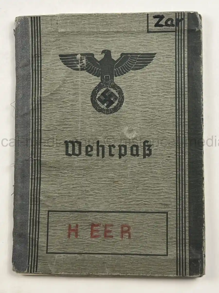 WEHRPASS – JOHANN ZAHRADKA – AOK 12 - POLAND, FRANCE, BALKAN CAMPAIGNS
