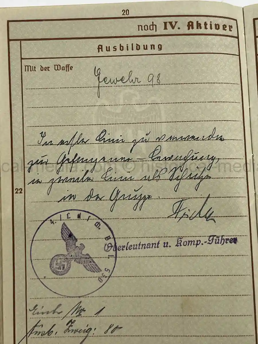 WEHRPASS – ALFONS STETTER – 1. GEBIRGS-DIVISION – POLAND CAMPAIGN – HINDENBURG CROSS URKUNDE