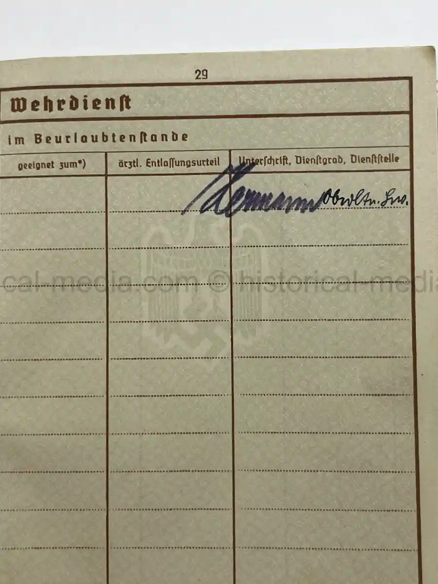 WEHRPASS – ALFONS STETTER – 1. GEBIRGS-DIVISION – POLAND CAMPAIGN – HINDENBURG CROSS URKUNDE