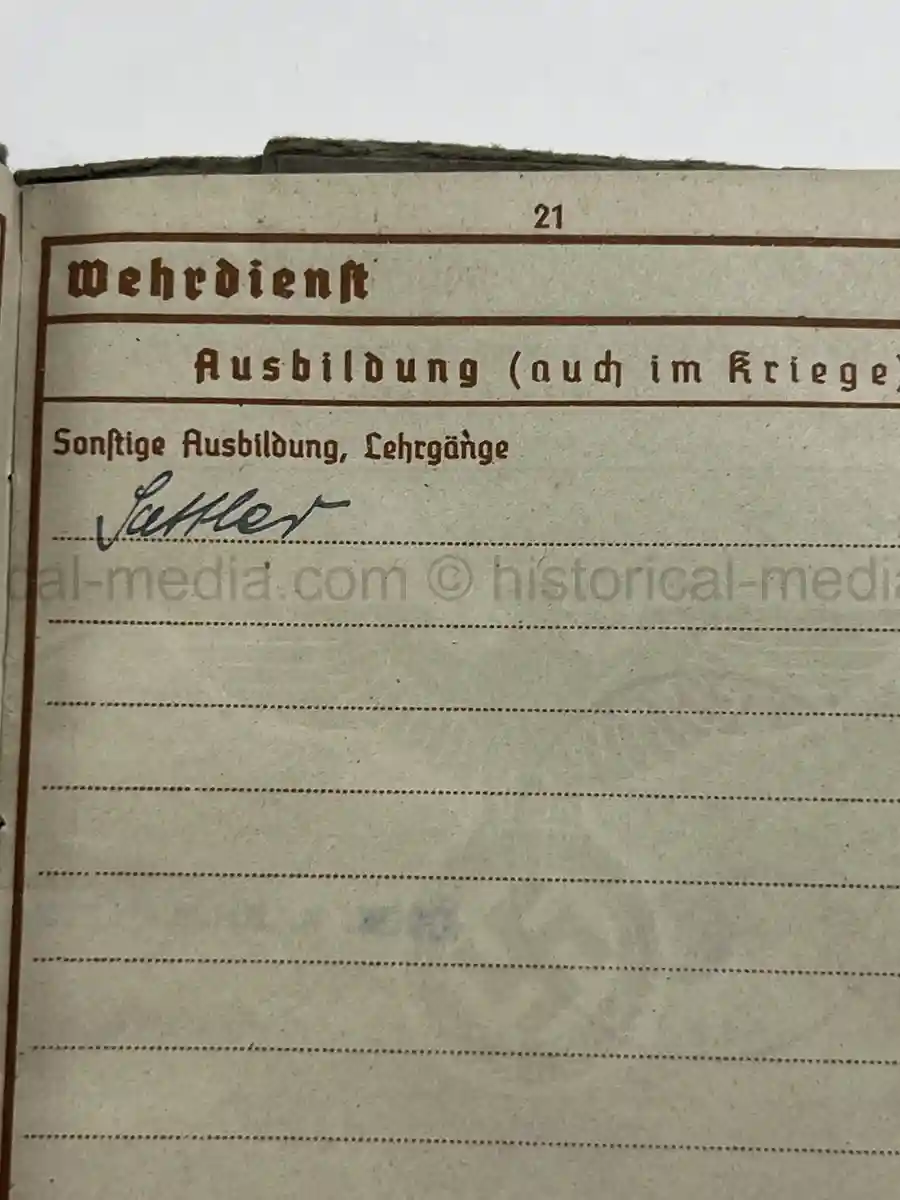 WEHRPASS – WALTER PFETZING – 29. INFANTERIE-DIVISION “FALKE” / 4. KAVALLERIE-DIVISION – POLAND, FRANCE & LATE-WAR EASTERN FRONT SERVICE
