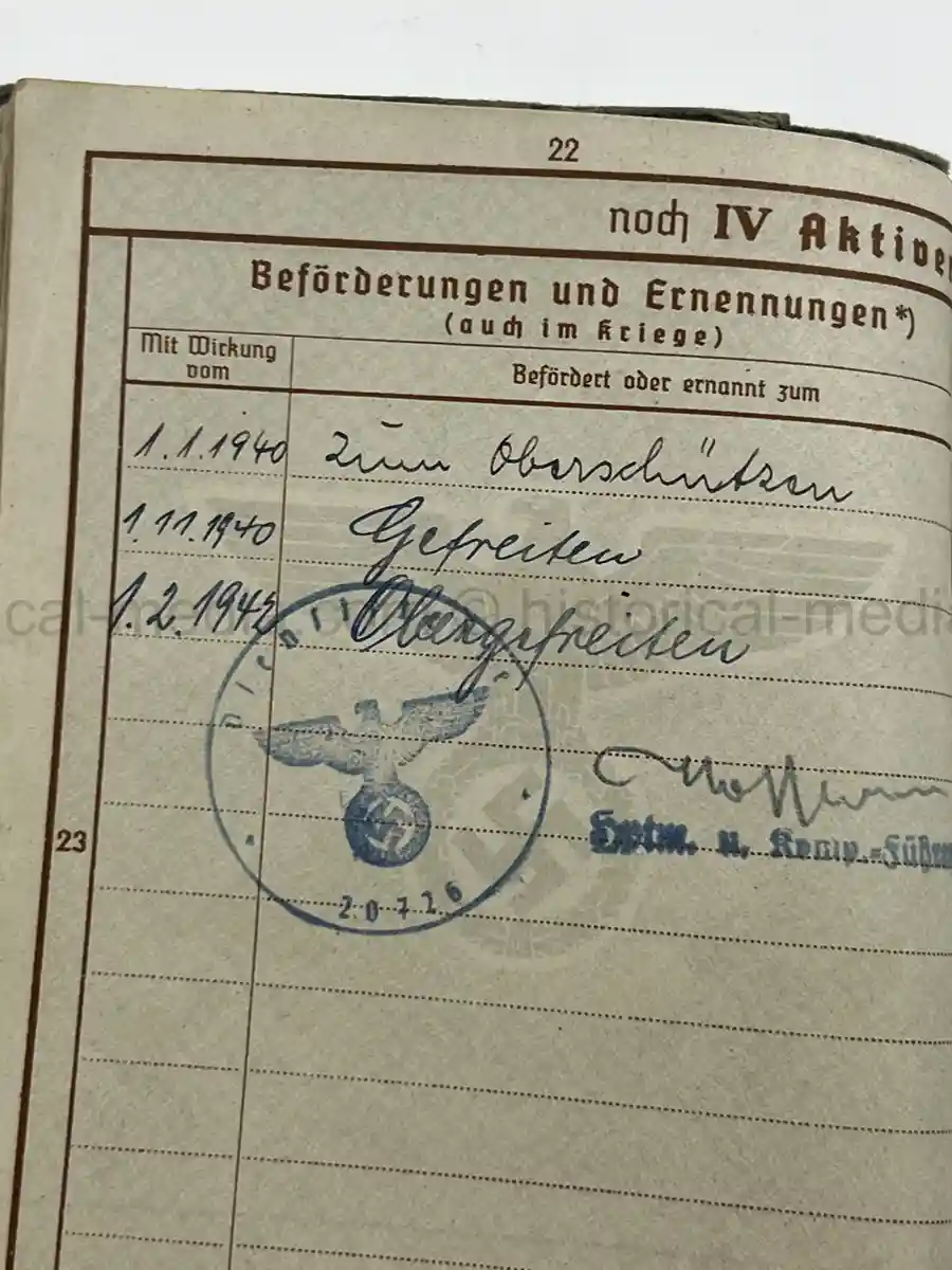 WEHRPASS – WALTER PFETZING – 29. INFANTERIE-DIVISION “FALKE” / 4. KAVALLERIE-DIVISION – POLAND, FRANCE & LATE-WAR EASTERN FRONT SERVICE
