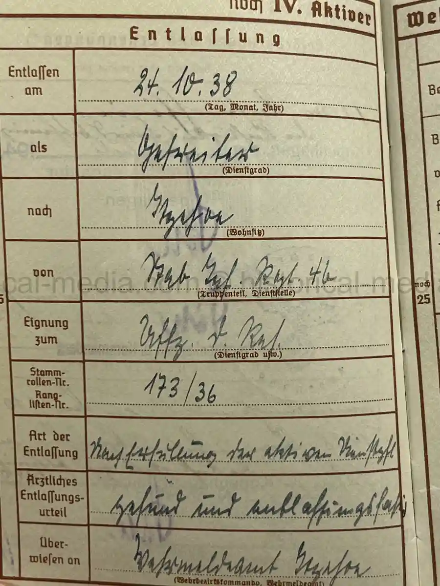 WEHRPASS – WALTER PETERSEN – 30. INFANTERIE-DIVISION – POLAND CAMPAIGN WIA + SIGNALS SERVICE - DENMARK & NORWAY - NARVIK