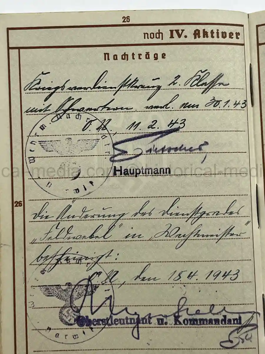 WEHRPASS – WALTER PETERSEN – 30. INFANTERIE-DIVISION – POLAND CAMPAIGN WIA + SIGNALS SERVICE - DENMARK & NORWAY - NARVIK