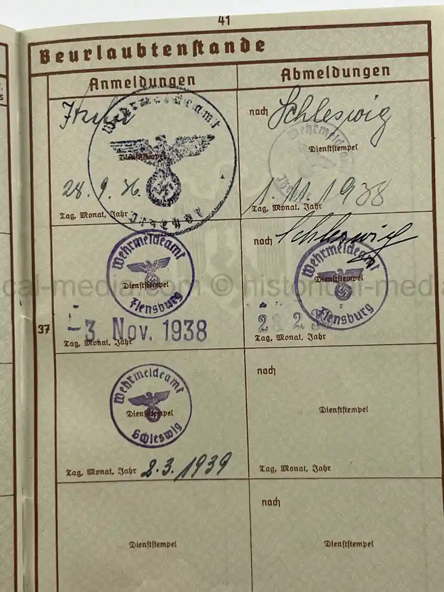 WEHRPASS – WALTER PETERSEN – 30. INFANTERIE-DIVISION – POLAND CAMPAIGN WIA + SIGNALS SERVICE - DENMARK & NORWAY - NARVIK