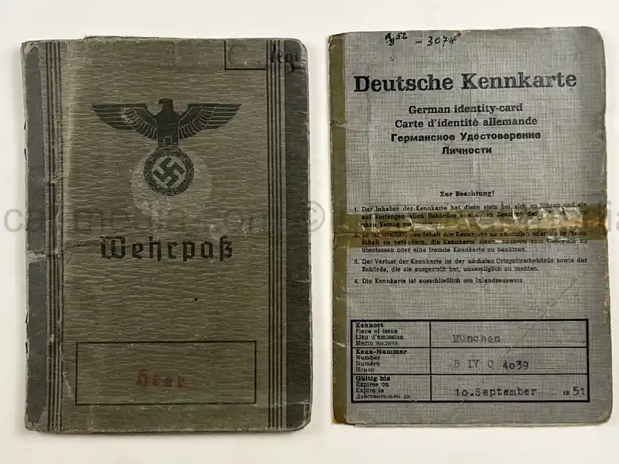 WEHRPASS & KENNKARTE GROUP – GOTTFRIED SCHLEGEL – 1. GEBIRGS-DIVISION - POLAND CAMPAIGN