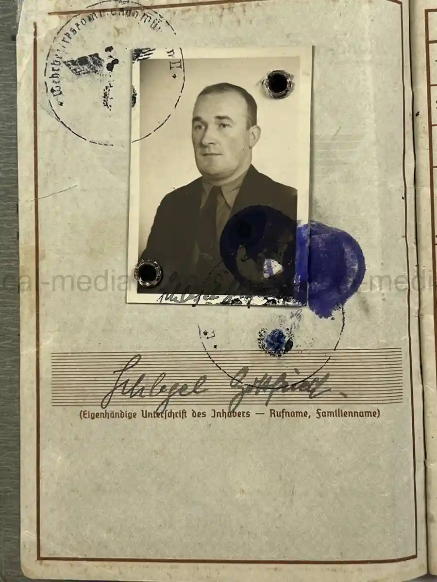 WEHRPASS & KENNKARTE GROUP – GOTTFRIED SCHLEGEL – 1. GEBIRGS-DIVISION - POLAND CAMPAIGN
