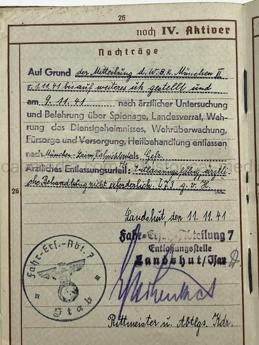 WEHRPASS & KENNKARTE GROUP – GOTTFRIED SCHLEGEL – 1. GEBIRGS-DIVISION - POLAND CAMPAIGN