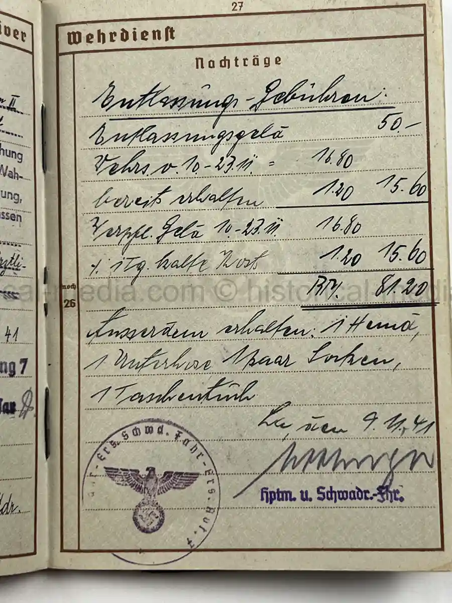 WEHRPASS & KENNKARTE GROUP – GOTTFRIED SCHLEGEL – 1. GEBIRGS-DIVISION - POLAND CAMPAIGN