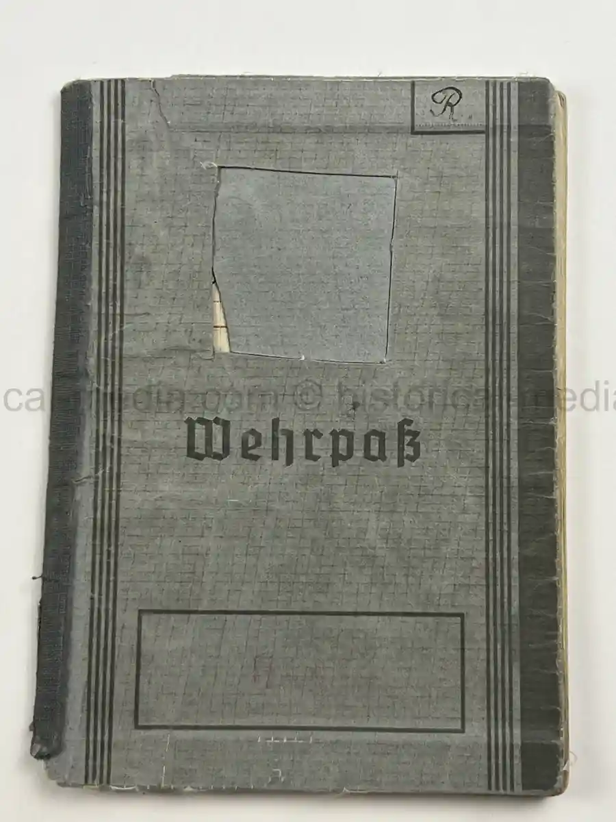 WEHRPASS – OTTO EDUARD REICHARDT – POLAND CAMPAIGN - VISTULA, MODLIN, WARSAW – STABSZAHLMEISTER