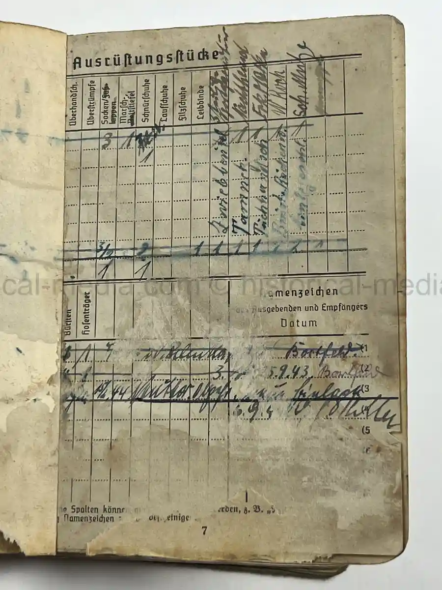 STURMGESCHÜTZ SOLDBUCH – WILLI BORTFELD – EASTERN FRONT / LATE WAR SERVICE – FALLSCHIRMJÄGER KNIFE - SCHWERES GRANATWERFER-BATAILLON 18