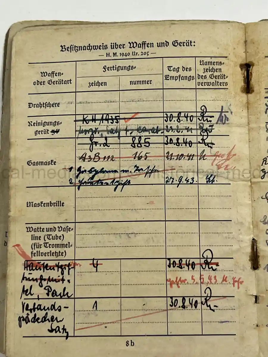 STURMGESCHÜTZ SOLDBUCH – WILLI BORTFELD – EASTERN FRONT / LATE WAR SERVICE – FALLSCHIRMJÄGER KNIFE - SCHWERES GRANATWERFER-BATAILLON 18
